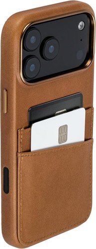 Genuine Leather Card Case for iPhone 17 Pro Max with Camera Control Button and S