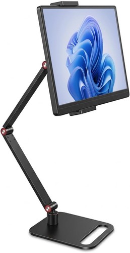 Portable Monitor Stand for Desk, Extra Tall Adjustable Tablet Holder 360° Swivel