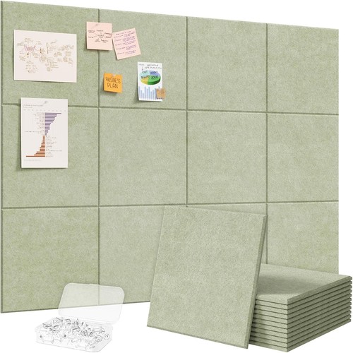 Versatile Self Adhesive Black Felt Pin Bulletin Board 12 Pack 48 x 36 Inches