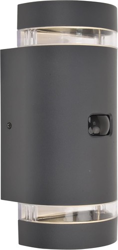 LUTEC PIR Outdoor Wall Light Motion Sensor Up Down GU10 Waterproof Grey Lamp