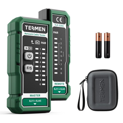 TESMEN TLP-528A Network Cable Tester RJ45 RJ11 Ethernet LAN CAT5 CAT6 CAT7