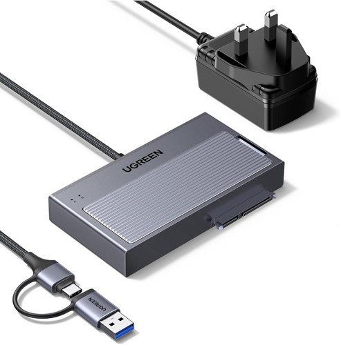 UGREEN, M.2 NVMe, SATA, SSD, HDD, Adapter, 10Gbps, USB-C, USB-A, PS5. Tool free.
