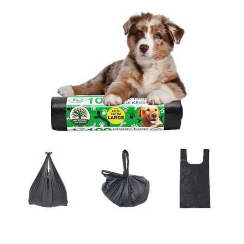 Tidyz Dog Waste Bags 3 x 100 Rolls 300 Bags Extra Large Tie Handles