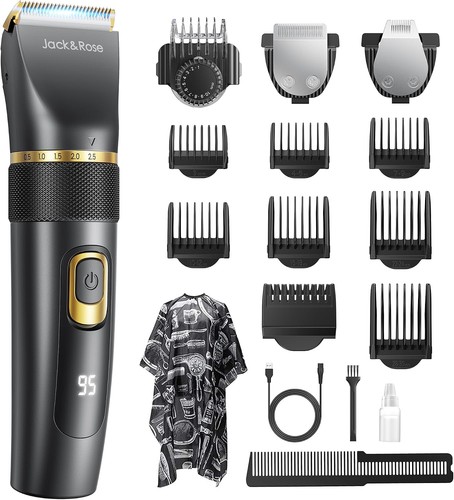 Jack&Rose 3-in-1 Hair Clippers Beard Trimmer Cordless Ceramic Blade Waterproof