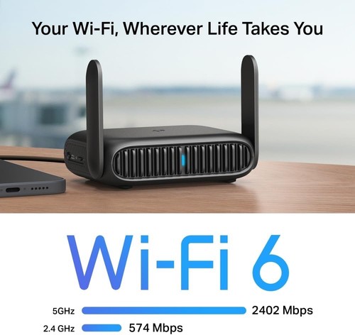 TP-Link TL-WR3012X AX3000 WiFi 6 Travel Router Dual Band VPN USB-C