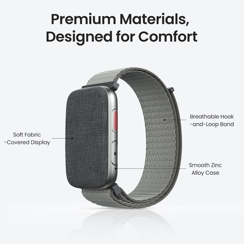 REACHER KL245 Vibrating Alarm Wristband Silent Wake Up Watch Rechargeable Grey