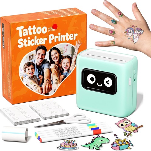 Phomemo TK20 Temporary Tattoo Maker Printer Kids Bluetooth Craft Kit Green