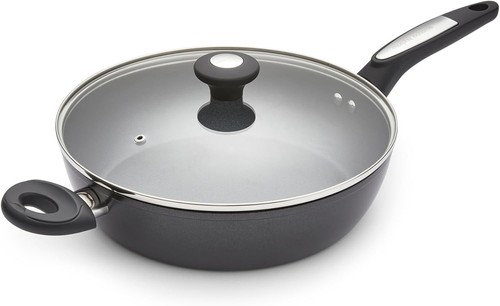 Morphy Richards Lidded Saute Pan, Forged Aluminium, 28cm, Non-Stick Ceramic Coat