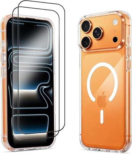 iPhone 17 Pro Max Case Clear: Compatible with Magsafe, with Screen Protector