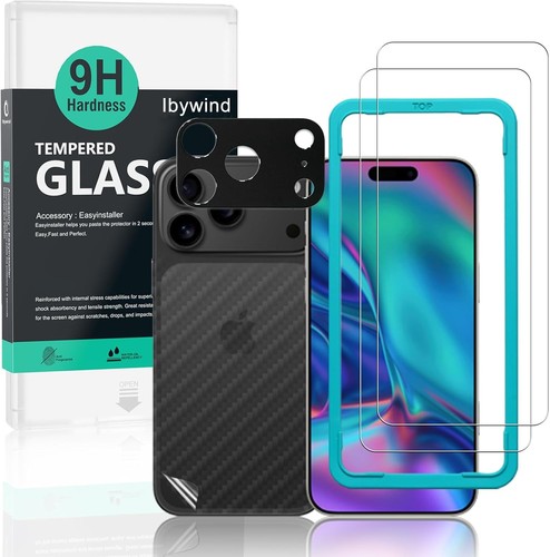 iPhone 17 Pro Max 5G Screen Protector, 2 Pack 9H Hardness Tempered Glass[Militar
