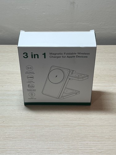 3 in 1 Magnetic Charging Station, 15W Fast Wireless Charger Compatible with MagS