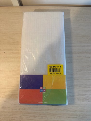 Single Flat Sheet White Brand New