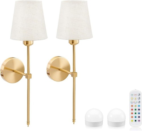 Rechargeable Wireless LED Wall Light with Remote – Battery-Powered,