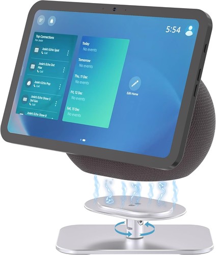 Aluminum Alloy Adjustable Show 11 Stand Premium,180°Swivel for Desktop (Silver)